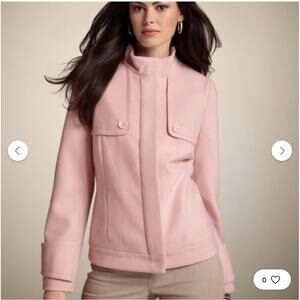 CHICO'S Casey Smooth Plush Pink Perfection Jacket // XL